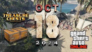 Cayo Treasure Chest Locations October 18th GTA Online [upl. by Kcod]