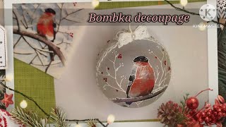 DECOUPAGE  BOMBKA AKRYLOWA TUTORIAL EFEKT SZRONU [upl. by Lune]