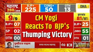 Election Result 2024 CM Yogi Adityanath Reacts To BJPs Big Win  Maharashtra Election Result 2024 [upl. by Cichocki]