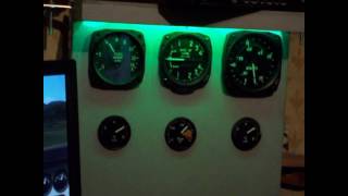 Home Cockpit Servo Driven Instrument Panel [upl. by Eardnaed]