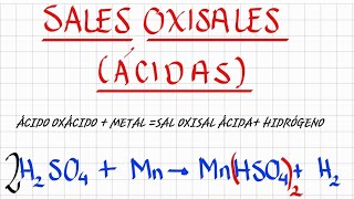 SALES OXISALES ÁCIDAS [upl. by Prochoras]