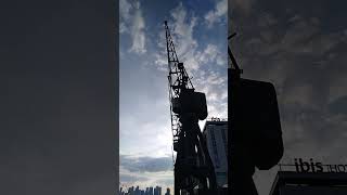 sunset Historic Dockyard Cranes river london June 2024 shipping historical heritage art [upl. by Zalucki]