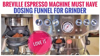 Dosing Funnel Breville BES870XL Barista Express Espresso Machine Coffee Grinder Portafilter [upl. by Rachelle938]