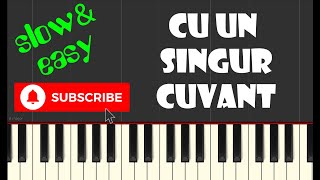 🎹 Cu un singur cuvânt tutorial  partitură pian  nivel începător [upl. by Healey768]