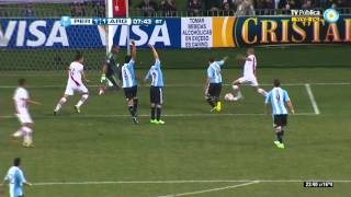 Resumen Peru 1 vs Argentina 1 Eliminatorias Brasil 2014 [upl. by Akenahc]