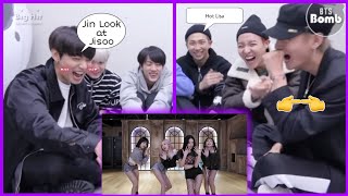 BTS REACTION BLACKPINK  quotLOVESICK GIRLSquot DANCE PRACTICE [upl. by Elletnahs987]