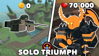 Sniper ONLY VS Molten Mode SOLO Triumph  Tower Defense Simulator ROBLOX [upl. by Eudora]