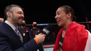 Fight Island 4 Germaine de Randamie Octagon Interview [upl. by Noxid]