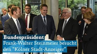 Bundespräsident FrankWalter Steinmeier besucht in den quotKölner Stadtanzeigerquot [upl. by Aline]