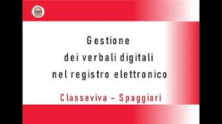 Gestione dei verbali digitali nel registro elettronico Classeviva  Spaggiari [upl. by Templia]