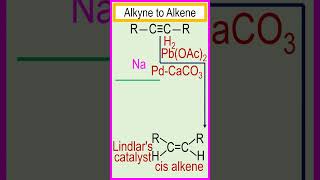 Transformation of alkyne to cis alkene by Lindlar catalyst and to trans alkene by Birch reduction [upl. by Adil]