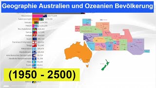 Geographie Australien und Ozeanien Bevölkerung 1950  2500Bevölkerungsreichsten Länder in Ozeanien [upl. by Cornew]