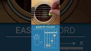 How to play easy F chord on guitar guitarlesson guitaradvice guitar [upl. by Morice847]