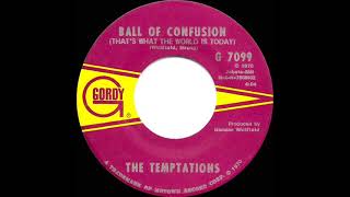 1970 HITS ARCHIVE Ball Of Confusion That’s What The World Is Today  Temptations 1 recordmono [upl. by Amahs]