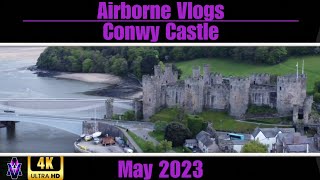 Conwy Castle  By drone  4K [upl. by Yeslah]