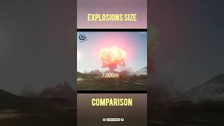 Explosions Size Comparison explosion bomb misiles [upl. by Awhsoj874]