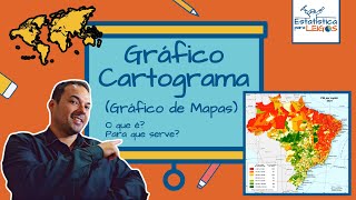 GRÁFICO CARTOGRAMA OU DE MAPAS  Aprenda em 1 minuto  📊 Estatística para leigos [upl. by Atsuj]