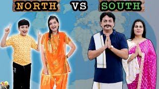 NORTH vs SOUTH  Food eating challenge with family  Favorite Food  Aayu and Pihu Show [upl. by Nnylg]