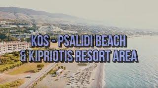 Kos  Greece  Psalidi Beach and Kipriotis Resort Area  June 01 2019  HD Drone Footage [upl. by Dnumsed857]