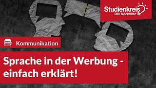 Sprache in der Werbung  Deutsch verstehen mit dem Studienkreis [upl. by Ken]