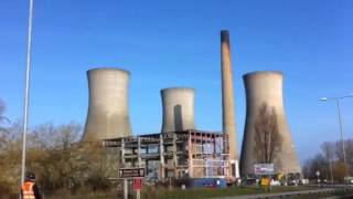 Richborough Power Station Cooling Tower Demolition [upl. by Kahcztiy]