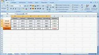 Excel Grundkurs 42  Daten für Diagramm auswählen [upl. by Anyah]