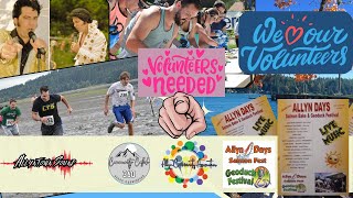 NEED VOLUNTEERS  MANY WAYS TO GET INVOLVED  ALLYN DAYS  SALMON BAKE amp GEODUCK FESTIVAL [upl. by Nahum]