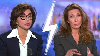 « Je peux finir une phrase  »  échanges tendus entre Rachida Dati et AnneClaire Coudray sur TF1 [upl. by Hillari]