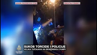 Velika tučnjava Torcide i policije Dvije osobe pogođene iz vatrenog oružja [upl. by Iew601]