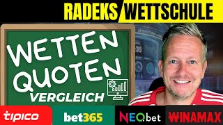 Quotenvergleich ⚽️ Welcher Wettanbieter hat die besten Quoten Tipico Bet365 Neobet oder Winamax [upl. by Faulkner149]