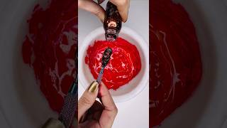 Red♥️ Glitter into Slime satisfying makeupslime glitter viral shortvideo shorts [upl. by Airegin]