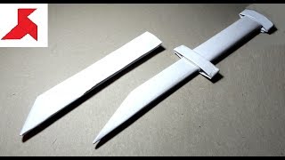 DIY  How to make DAGGER with a scabbard from A4 paper [upl. by Aleen]