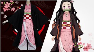 Demon Slayer Nezuko Cosplay Unboxing try on Uwowo Cosplay [upl. by Netsrejk]