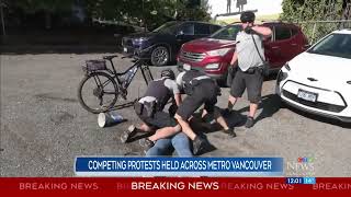 Protesters arrested at demonstration about transgender rights in schools [upl. by Goldshell516]