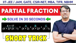 Partial Fractions In 30 Seconds  Shortcut Method  Best Short Trick By gajendrapurohit [upl. by Nalehp]