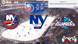 NHL 24  New York Islanders Franchise Mode Episode 1 [upl. by Nyahs]