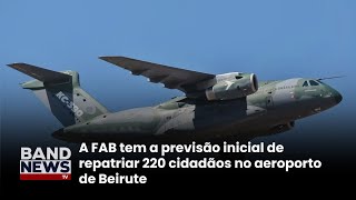 Amanhã aeronave da FAB decola rumo ao Líbano  BandNewsTV [upl. by Poree138]