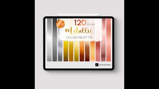 How to Make Metallic Gradient Colors on Procreate Gold Rosegold Silver Copper etc Tutorial [upl. by Nnaylloh]