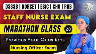 AIIMS NORCET 2024 PREVIOUS YEAR QUESTION PAPER 📃 28  MARATHAN CLASS 🔥 norcet dsssb esic cho [upl. by Edylc541]