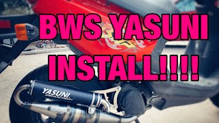 Installing a Yasuni exhaust on a Yamaha scooter [upl. by Asaph]