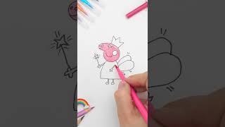 Lets draw Peppa Pig together 🐷 diy peppapig shorts [upl. by Root]