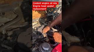 Engine overheating problems coolant oil mix gasket replacement automobile mechanicalengineering [upl. by Paresh]