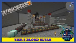 StoneBlock 3  Ep 23  Tier 5 Blood Altar amp Demonite Obtained [upl. by Lalaj67]