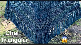 💓Chal Triangular Tejido a Crochet Paso a Paso [upl. by Alleoj]