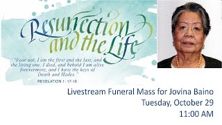 Livestream Funeral Mass for Jovina Baino [upl. by Aivonas]