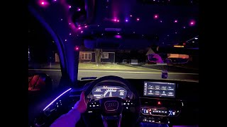 2023 Audi S4 POV  Night Drive  Lowered [upl. by Aniuqahs301]