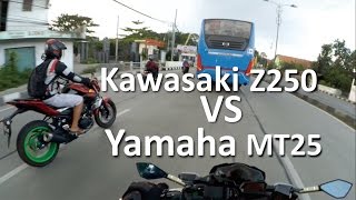 Z250 VS MT25 SERU ABISS     Semarang Motovlog [upl. by Boj]