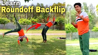 Learn how to Roundoff Backflip  roundoff backflip tutorial in hindi  by sahil joshi [upl. by Ayian245]