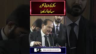 PTI Lawyer Powerful Speech at Lawyers Convention shorts shortsfeed shortsviral [upl. by Ahsenwahs]