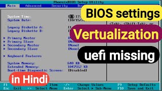 how to open bios settings in windows 10  how to enable virtualization in windows 10  uefi missing [upl. by Wallinga569]